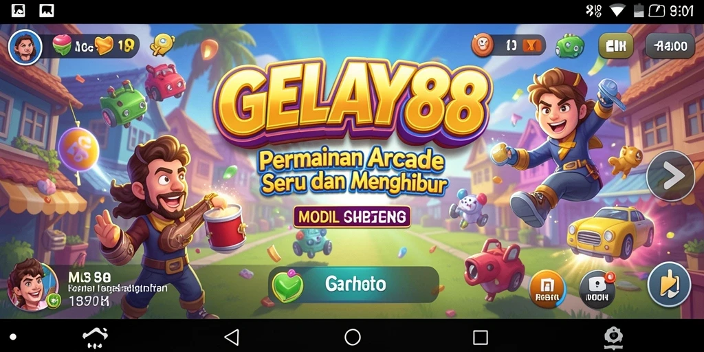 Screenshot utama GELAY88 menampilkan aksi intens permainan arcade yang mengasyikkan.