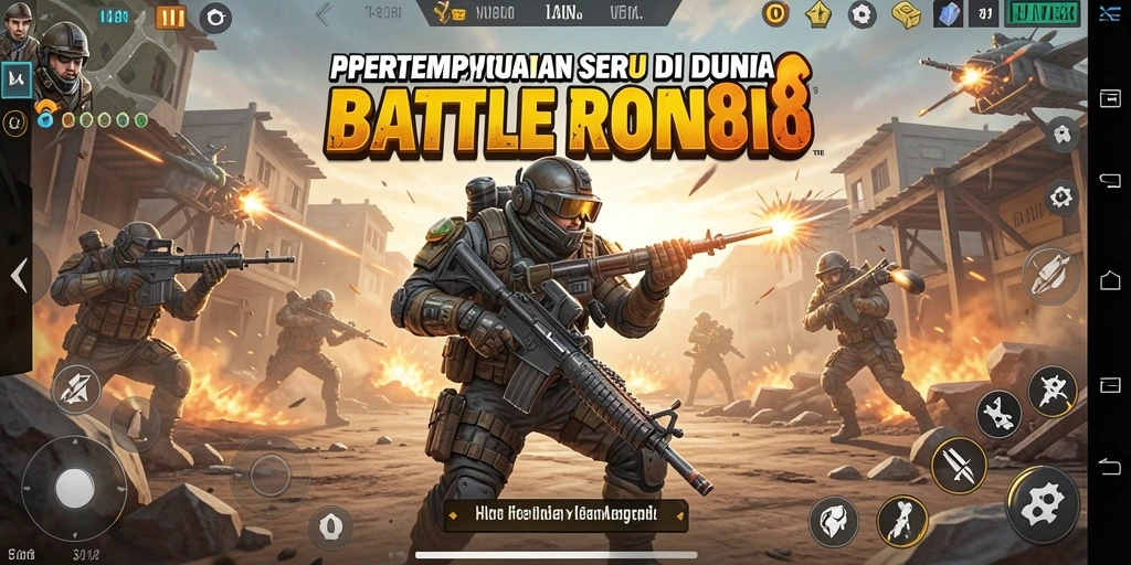 Screenshot gameplay HANABI88 menampilkan aksi pertempuran intens.
