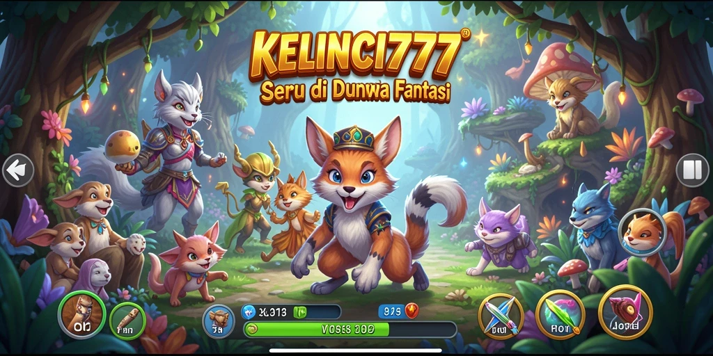 Tampilan gameplay KELINCI777 yang menampilkan petualangan kelinci yang seru.
