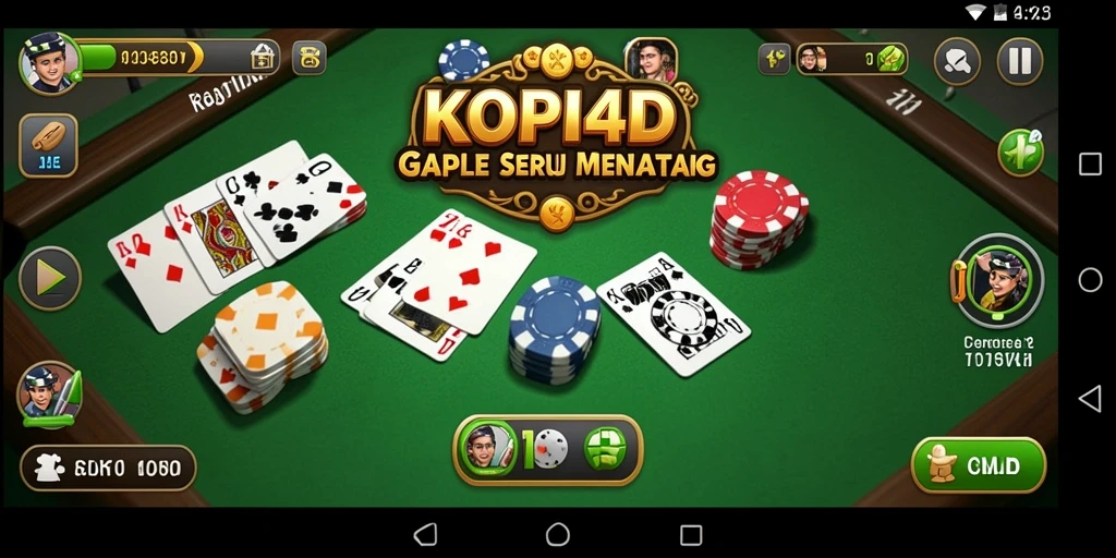 Tampilan gameplay Gaple yang menarik di KOPI4D.