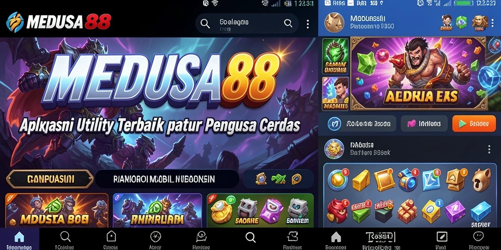 Tampilan antarmuka aplikasi MEDUSA88 yang intuitif dan fungsional.
