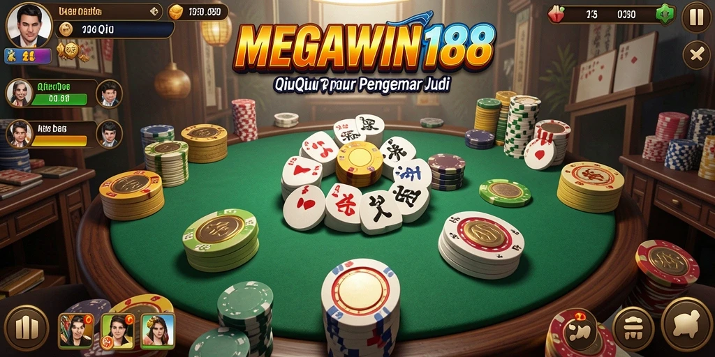 Tampilan menarik dari gameplay QiuQiu dalam MEGAWIN188.