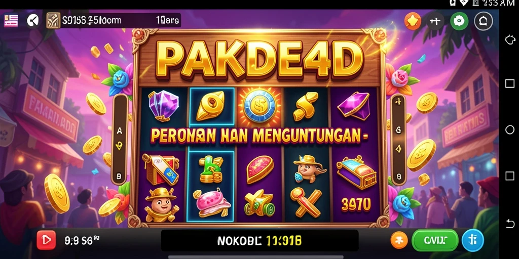 Tampilan menarik dari gameplay PAKDE4D yang menggugah selera permainan slot.