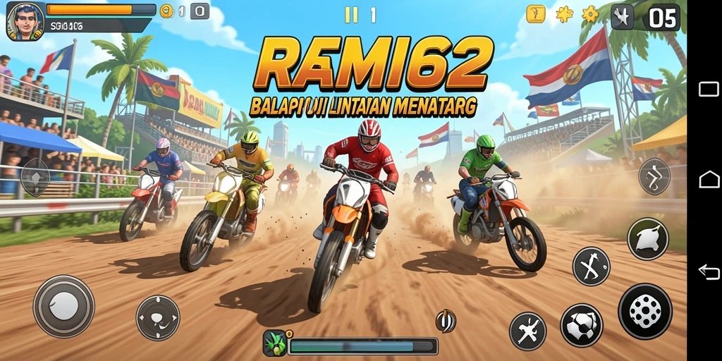 Tampilan gameplay Racing yang mendebarkan di REMI62.